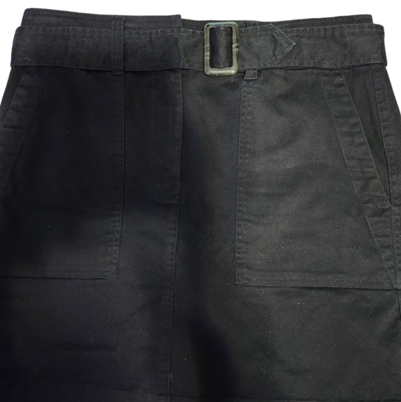 Loft  Belted  Mini  Pencil Skirt with Pockets  Women's Size 8  Black Casual - Picture 4 of 11